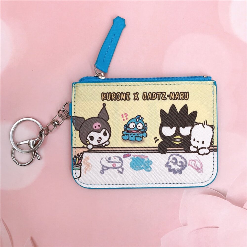 Sanrio Kuromi x Badtz Maru Card Holder Key Chain